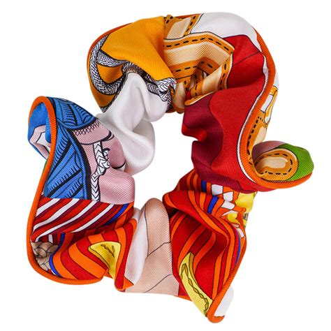 hermes scarf scrunchies|cool scrunchies for women.